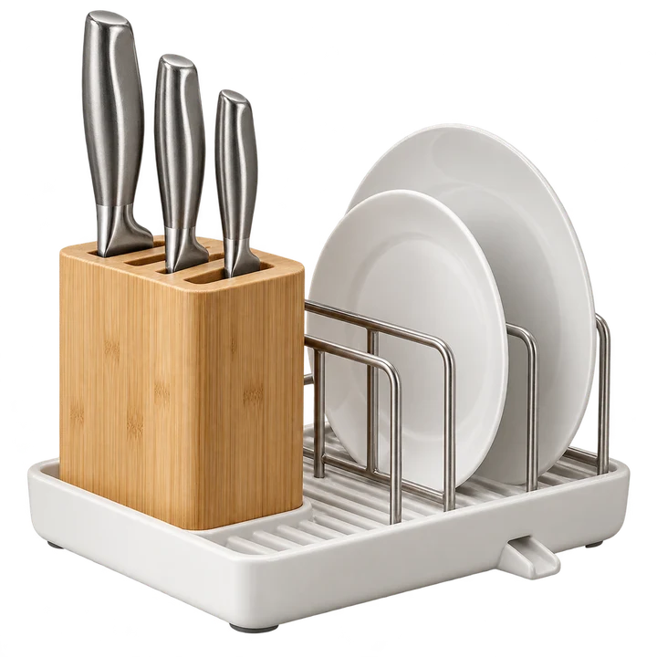 A knife block that also dries dishes