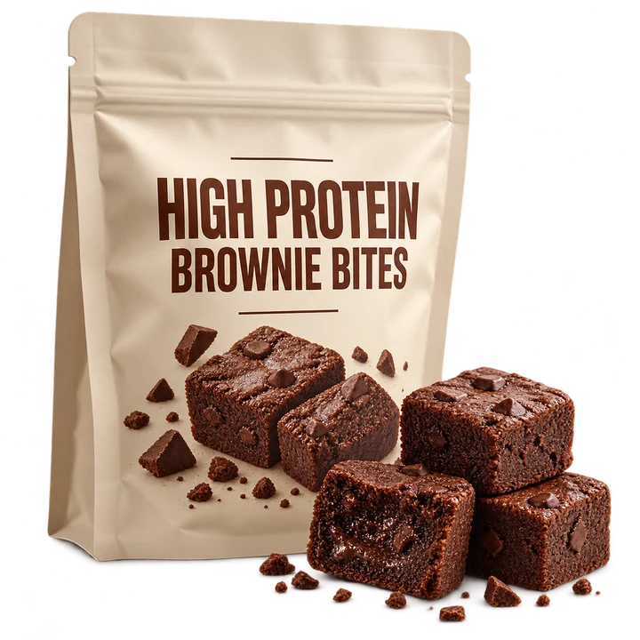 High-protein brownie bites
